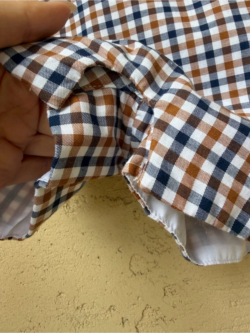 Edgehill Collection Baby Boys Long Sleeve Plaid Jon Jon Romper NWT
